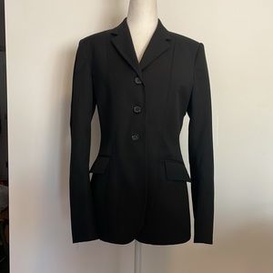 Vintage Riding Coat Black Blazer Jacket
Tri-Umph Miller’s Company  
Size 6 Long.